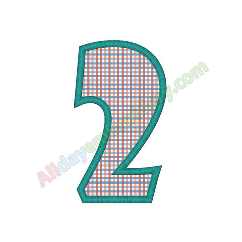 Number two applique