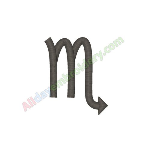 Scorpio embroidery - Alldayembroidery.com