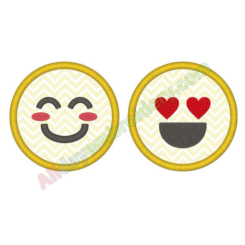 Smiley applique - Alldayembroidery.com