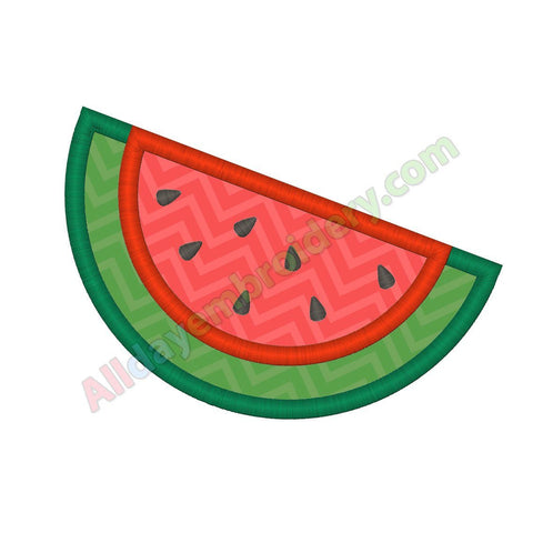 Watermelon slice applique - Alldayembroidery.com