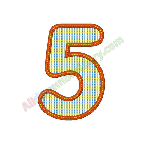 Number five applique