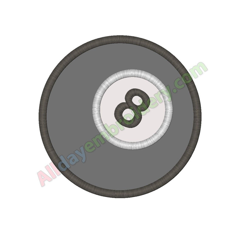 Eight ball applique