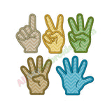 Hand numbers applique