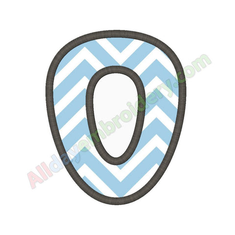 Number zero applique