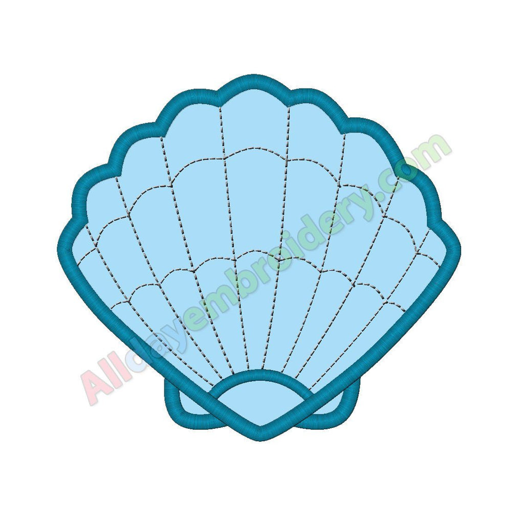 Sea shell applique - Alldayembroidery.com