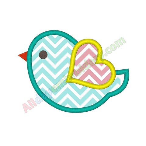 Spring Bird applique - Alldayembroidery.com
