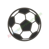 Soccer ball applique (Satin stitch version) - Alldayembroidery.com