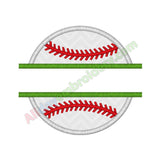 Split baseball applique - Alldayembroidery.com