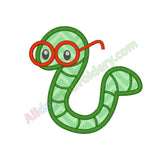 Bookworm applique