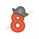 Number eight applique