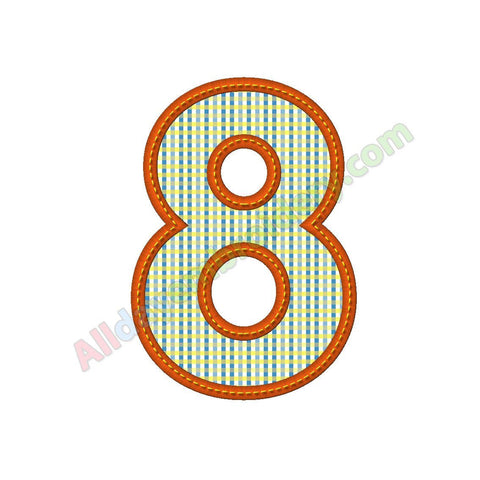 Number eight applique