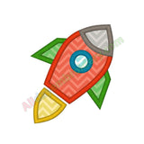 Rocket applique - Alldayembroidery.com