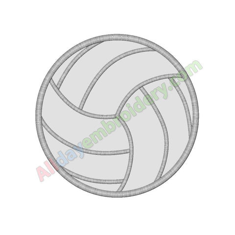 Volleyball ball applique - Alldayembroidery.com