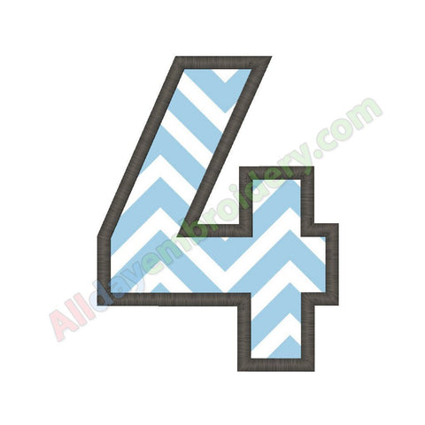 Number four applique