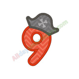 Number nine applique