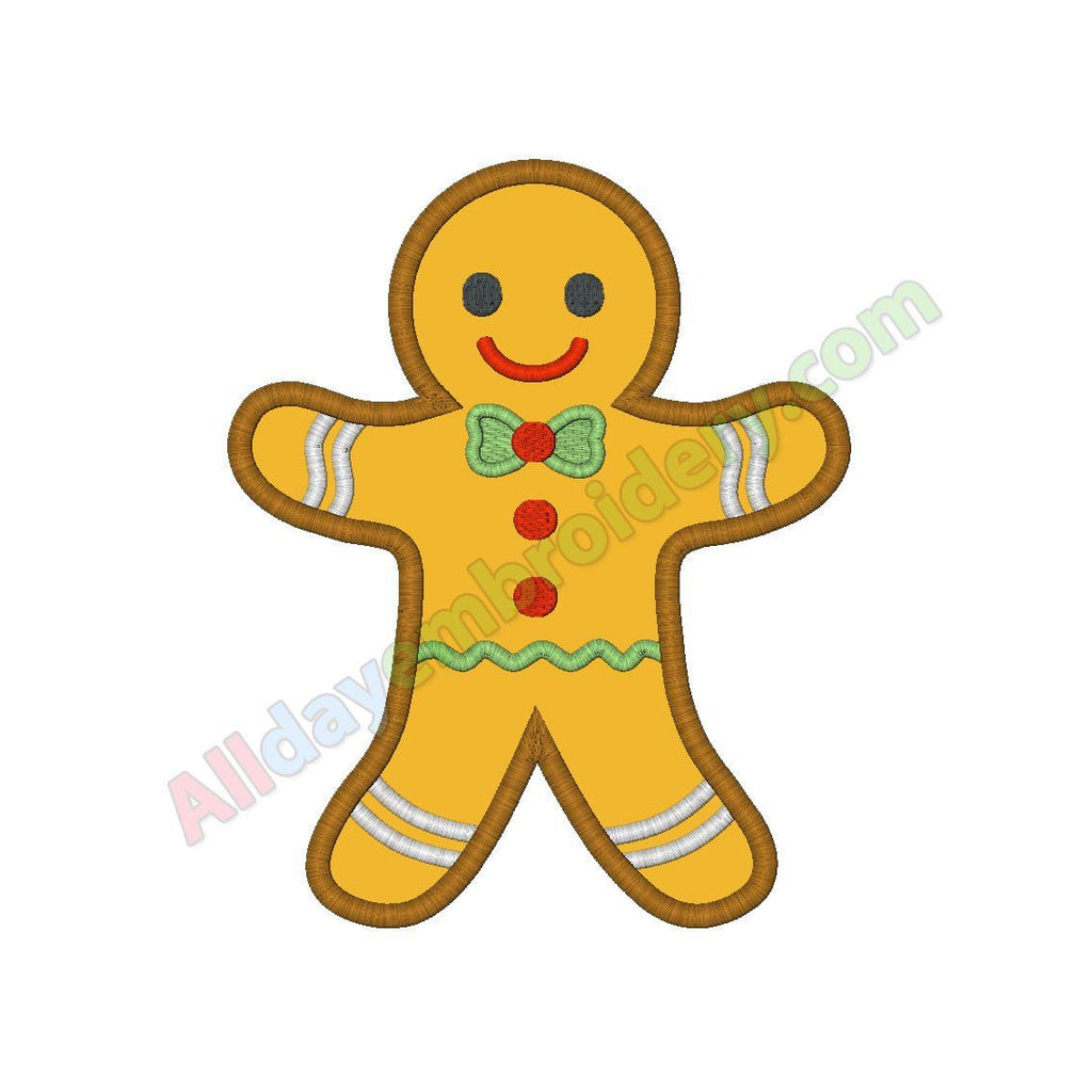 Gingerbread man applique