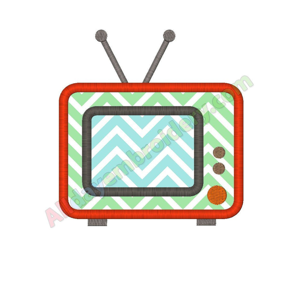 TV applique - Alldayembroidery.com