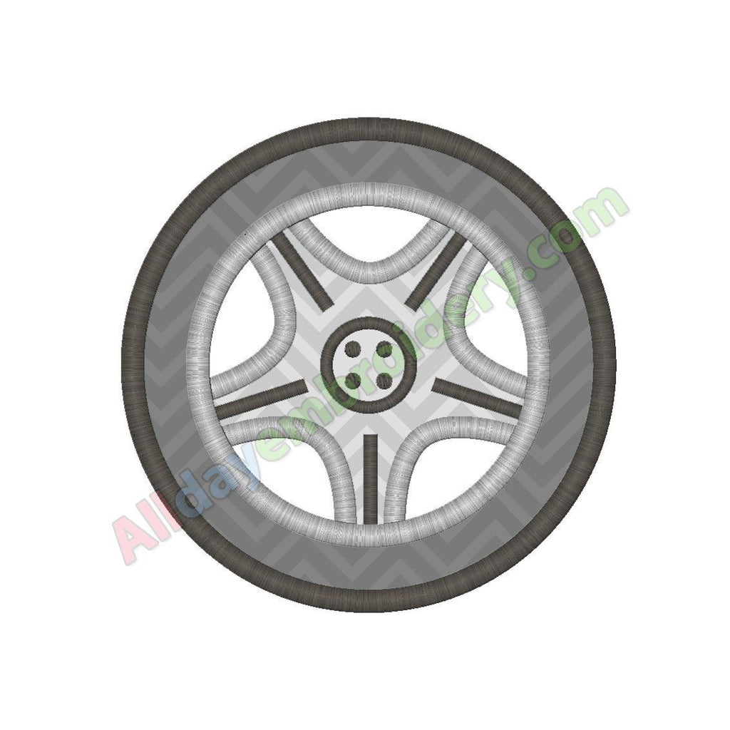 Tyre applique - Alldayembroidery.com