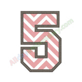 Number five applique