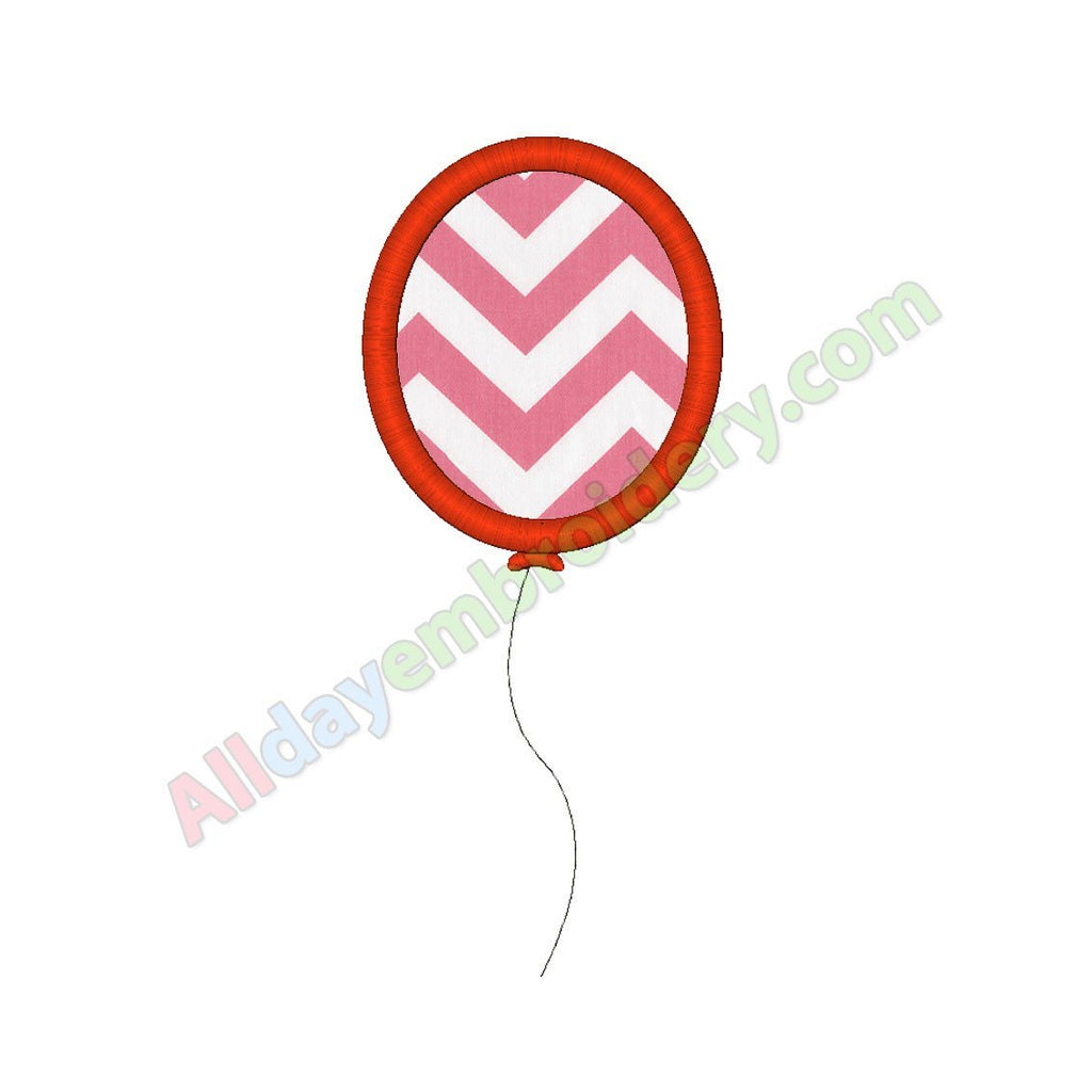 Single balloon applique - Alldayembroidery.com