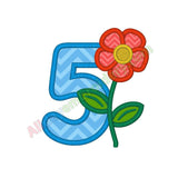 Number 5 applique