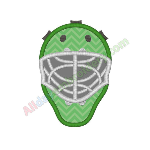 Goalie helmet applique