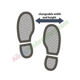 Shoe print applique - Alldayembroidery.com