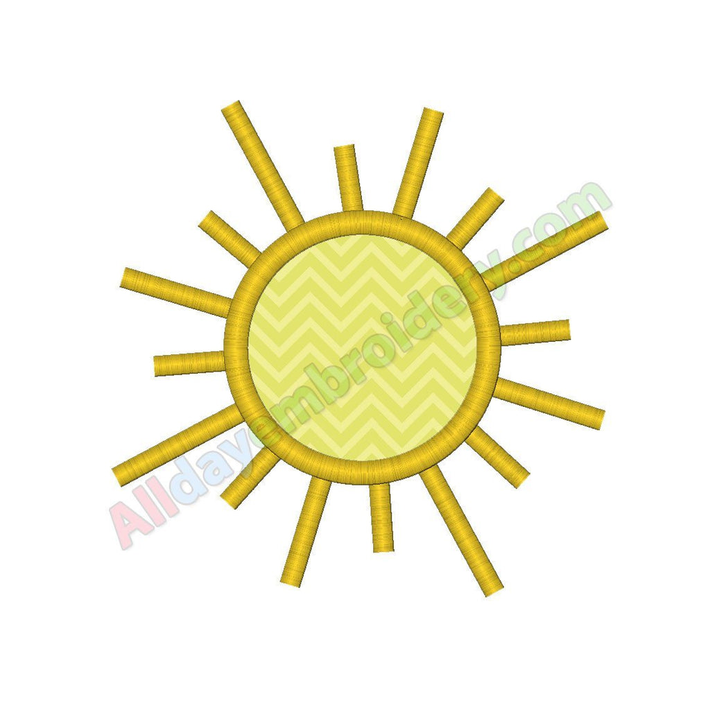 Sun applique - Alldayembroidery.com