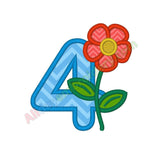 Number 4 applique