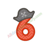 Number six applique