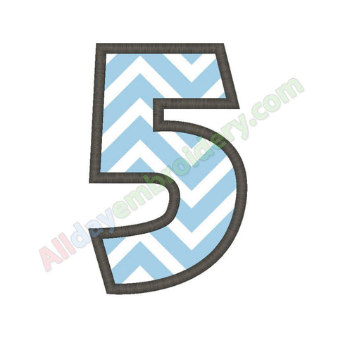 Number five applique