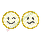 Smiley applique - Alldayembroidery.com