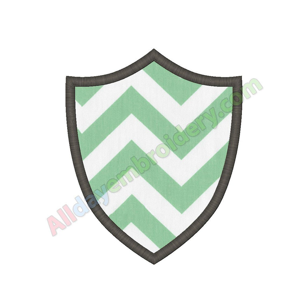 Shield applique - Alldayembroidery.com
