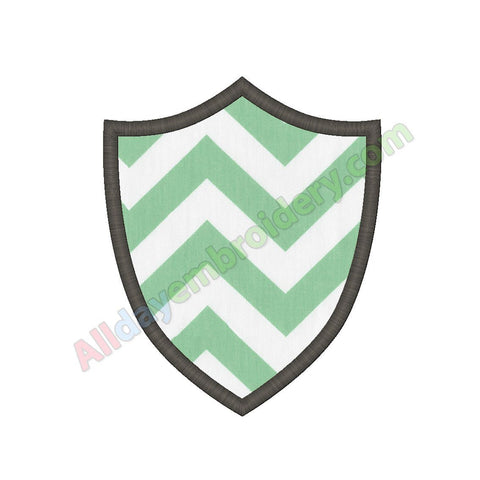 Shield applique - Alldayembroidery.com