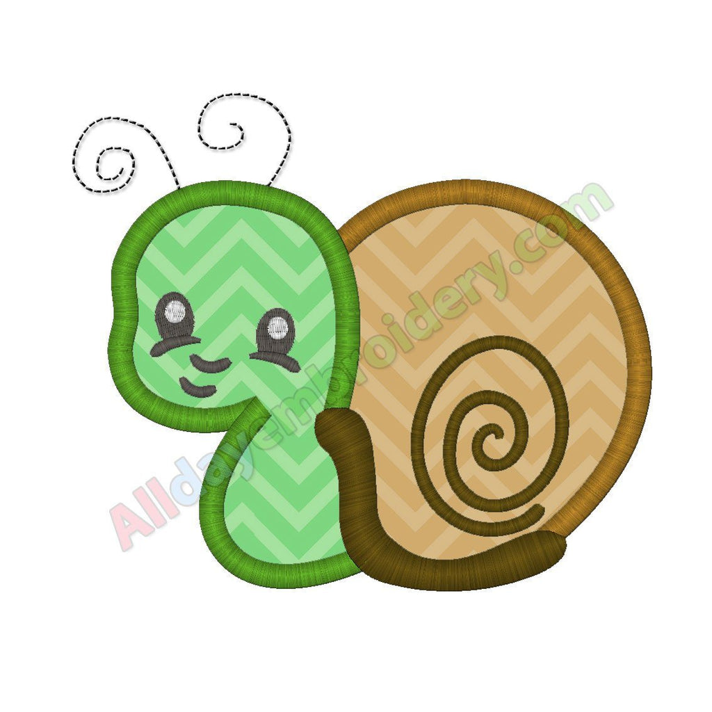 Snail applique - Alldayembroidery.com