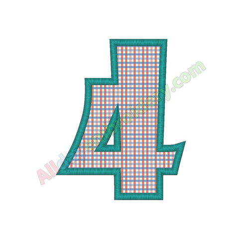 Number four applique