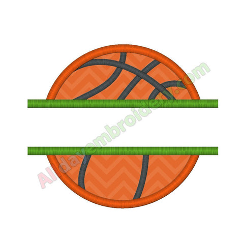 Split basketball applique - Alldayembroidery.com