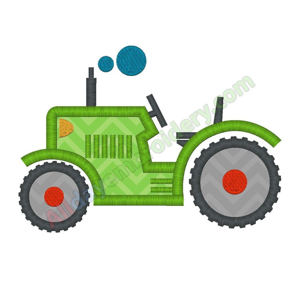 Tractor applique - Alldayembroidery.com