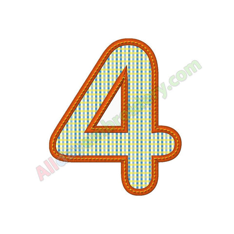 Number four applique