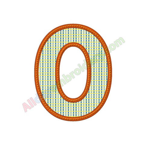 Number zero applique