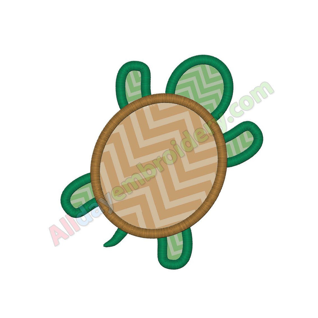 Turtle applique - Alldayembroidery.com