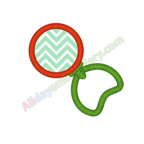 Toy rattle applique - Alldayembroidery.com
