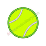 Tennis ball applique - Alldayembroidery.com
