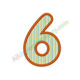 Number six applique