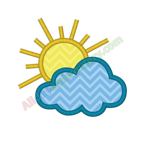 Cloudy theme applique