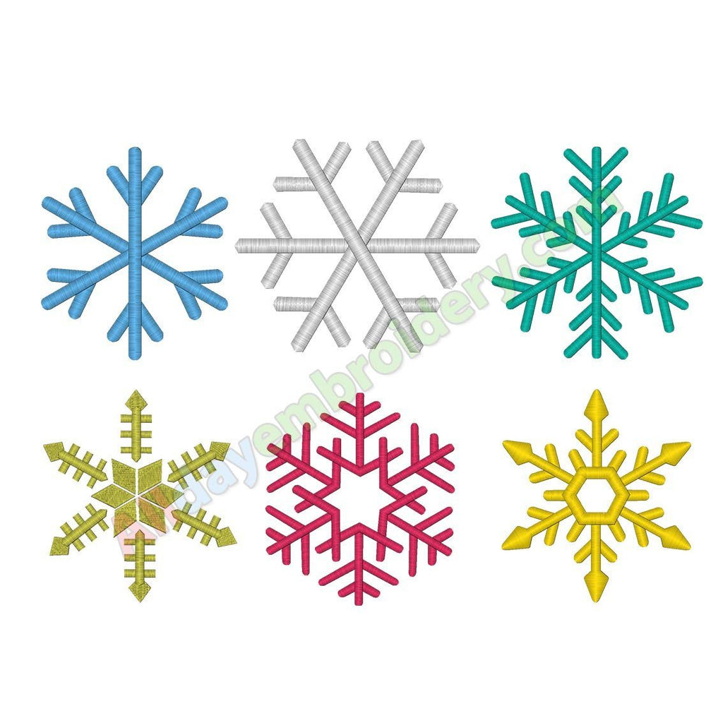 Snowflake embroidery pack - Alldayembroidery.com