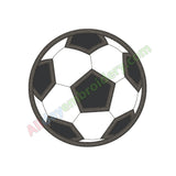 Soccer ball applique (Bean stitch version) - Alldayembroidery.com
