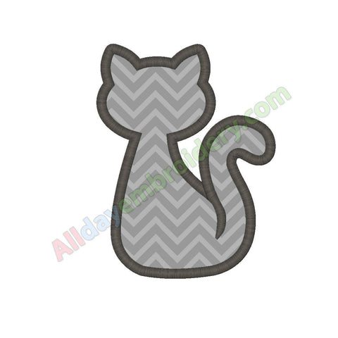 Cat outline applique