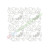 Ivy quilt block embroidery