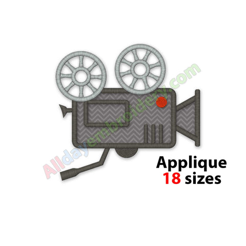 Camera embroidery design